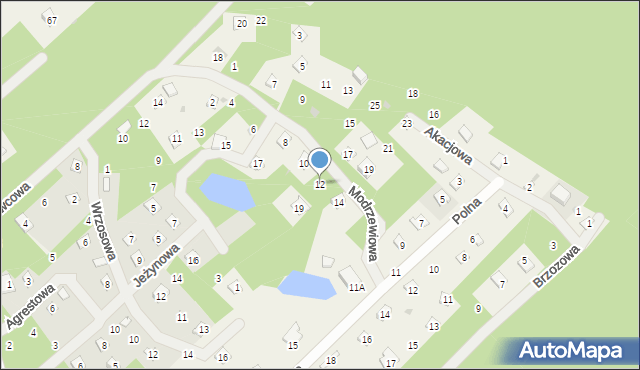 Joachimów-Mogiły, Modrzewiowa, 12, mapa Joachimów-Mogiły