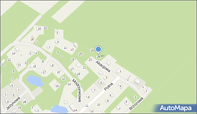 Joachimów-Mogiły, Modrzewiowa, 16, mapa Joachimów-Mogiły