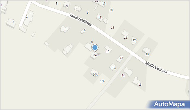 Juchnowiec Kościelny, Modrzewiowa, 8A, mapa Juchnowiec Kościelny