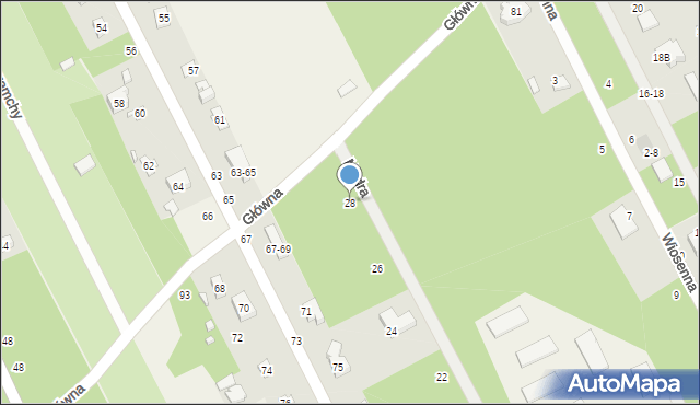 Justynów, Modra, 28, mapa Justynów