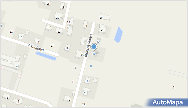 Juszkowo, Modrzewiowa, 10, mapa Juszkowo