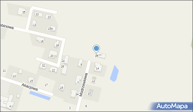 Juszkowo, Modrzewiowa, 16, mapa Juszkowo