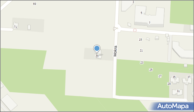 Kajetany, Mokra, 20, mapa Kajetany