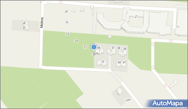 Kajetany, Mokra, 29, mapa Kajetany