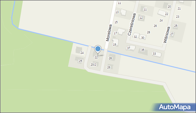 Kąkolewo, Morelowa, 22/1, mapa Kąkolewo