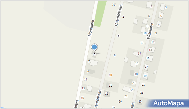 Kąkolewo, Morelowa, 5, mapa Kąkolewo