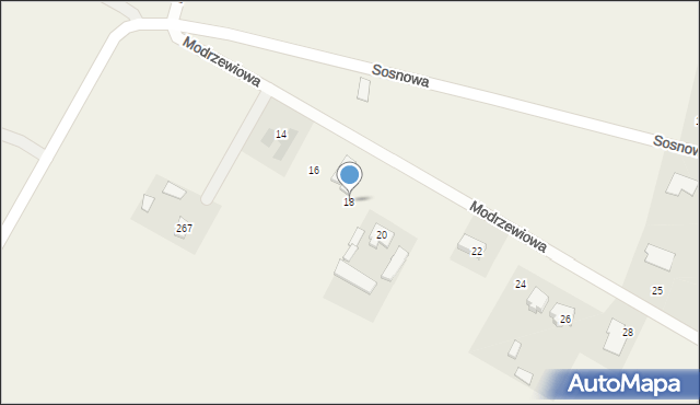 Kalinówka, Modrzewiowa, 18, mapa Kalinówka