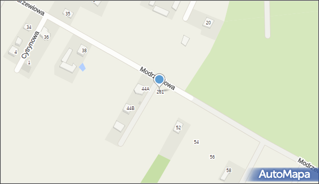 Kalinówka, Modrzewiowa, 46, mapa Kalinówka