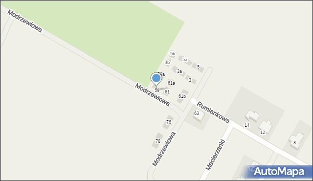 Kalinówka, Modrzewiowa, 59, mapa Kalinówka