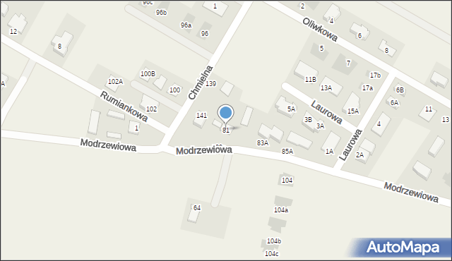 Kalinówka, Modrzewiowa, 81, mapa Kalinówka