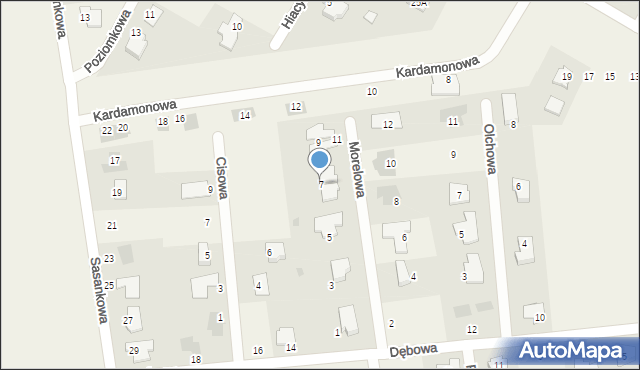 Kalinówka, Morelowa, 7, mapa Kalinówka