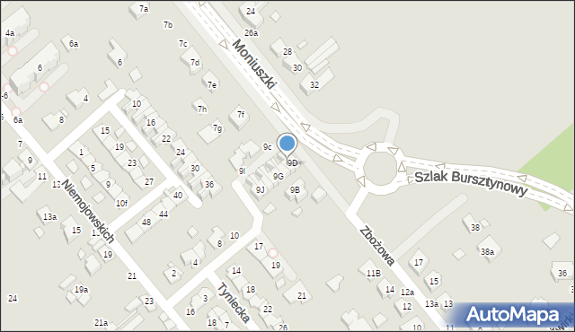 Kalisz, Moniuszki Stanisława, 9E, mapa Kalisza