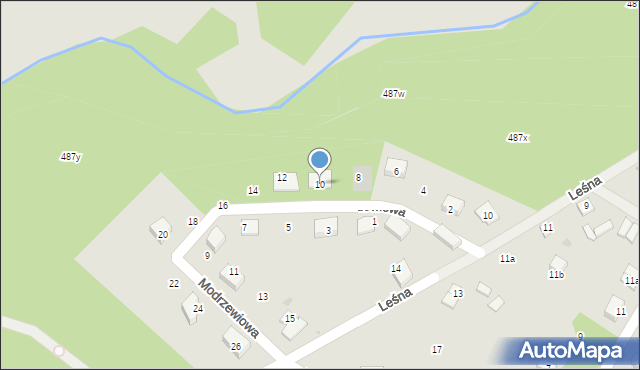 Kalisz Pomorski, Modrzewiowa, 10, mapa Kalisz Pomorski
