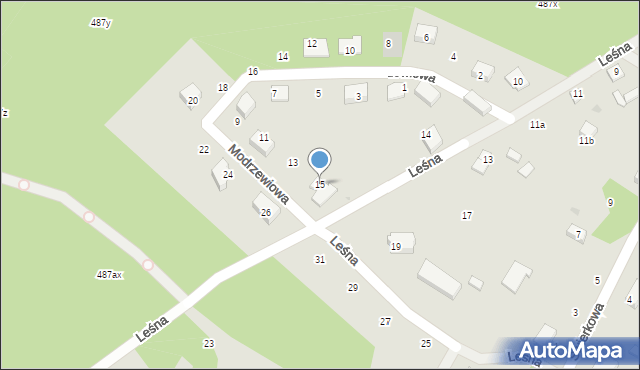 Kalisz Pomorski, Modrzewiowa, 15, mapa Kalisz Pomorski