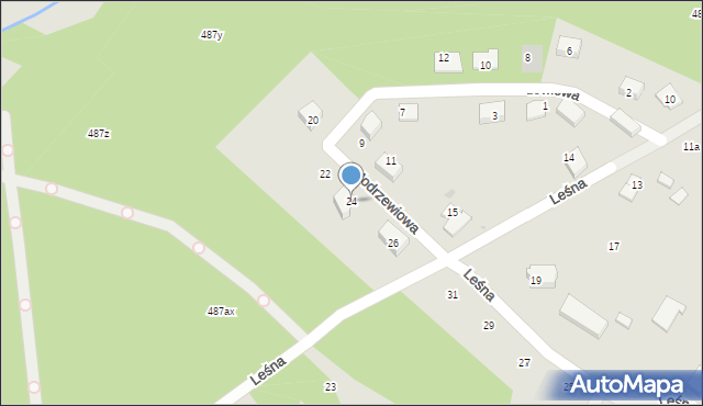 Kalisz Pomorski, Modrzewiowa, 24, mapa Kalisz Pomorski