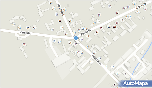 Kałuszyn, Mostowa, 15, mapa Kałuszyn