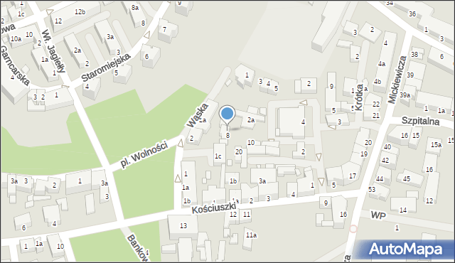 Kamień Pomorski, Moniuszki Stanisława, 8A, mapa Kamień Pomorski