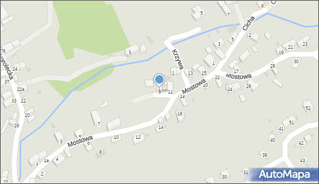 Kamieniec Ząbkowicki, Mostowa, 9, mapa Kamieniec Ząbkowicki