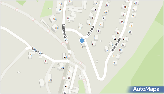 Kamienna Góra, Modrzewiowa, 2, mapa Kamienna Góra