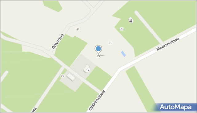 Karczewko, Modrzewiowa, 19, mapa Karczewko