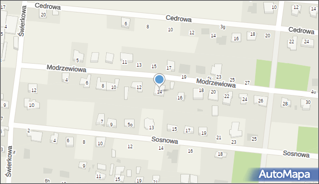 Karczowiska, Modrzewiowa, 14, mapa Karczowiska