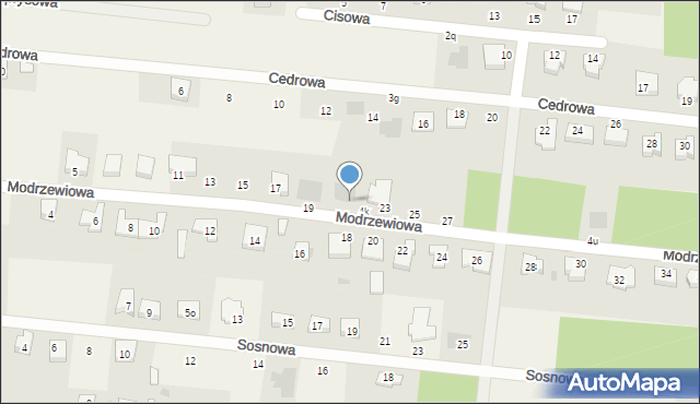 Karczowiska, Modrzewiowa, 21, mapa Karczowiska