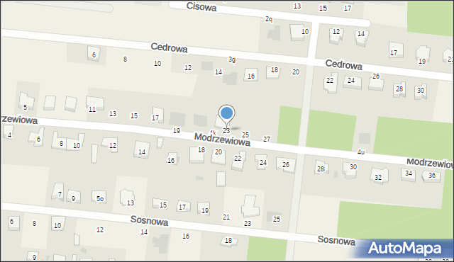 Karczowiska, Modrzewiowa, 23, mapa Karczowiska