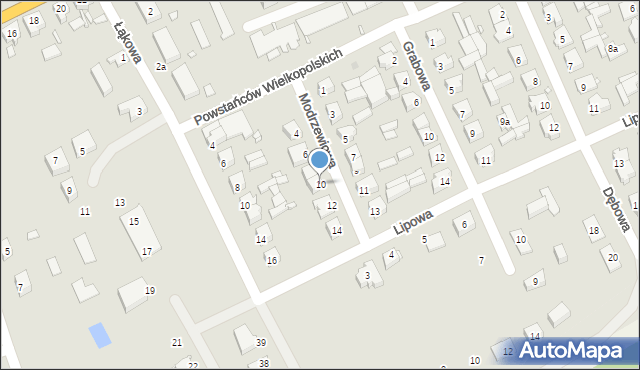 Kargowa, Modrzewiowa, 10, mapa Kargowa