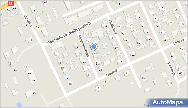 Kargowa, Modrzewiowa, 7, mapa Kargowa