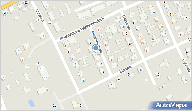 Kargowa, Modrzewiowa, 8, mapa Kargowa