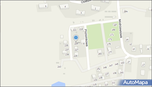 Karniowice, Modrzewiowa, 225, mapa Karniowice