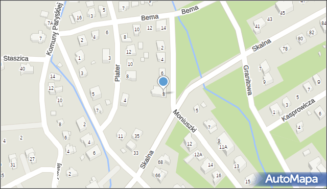 Karpacz, Moniuszki Stanisława, 8, mapa Karpacz