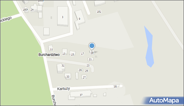Kartuzy, Modrzewiowa, 19, mapa Kartuzy
