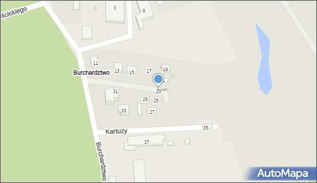 Kartuzy, Modrzewiowa, 23, mapa Kartuzy