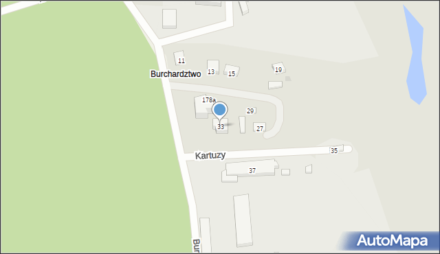 Kartuzy, Modrzewiowa, 33, mapa Kartuzy