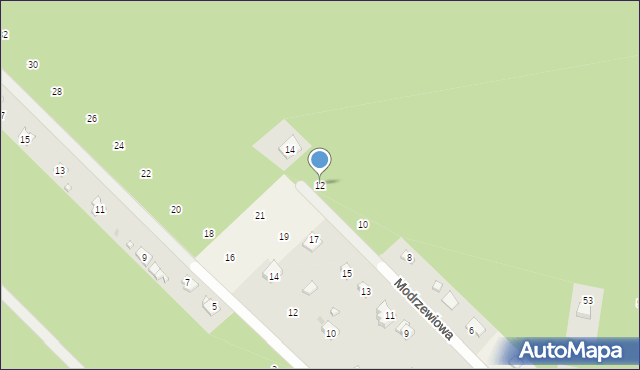 Katarzynów, Modrzewiowa, 12, mapa Katarzynów