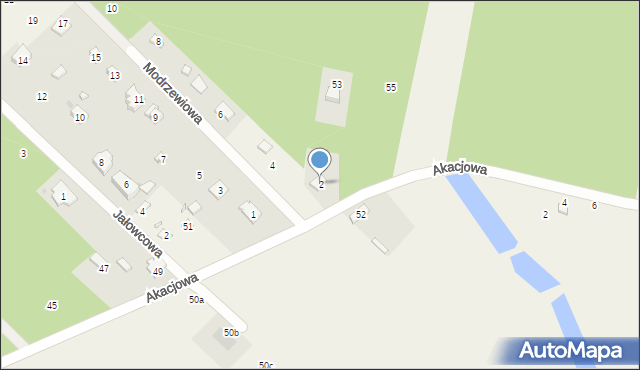 Katarzynów, Modrzewiowa, 2, mapa Katarzynów