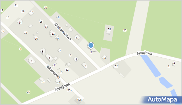 Katarzynów, Modrzewiowa, 4, mapa Katarzynów
