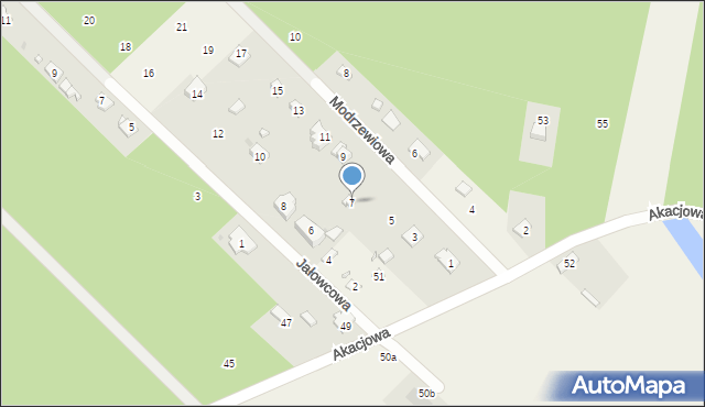 Katarzynów, Modrzewiowa, 7, mapa Katarzynów