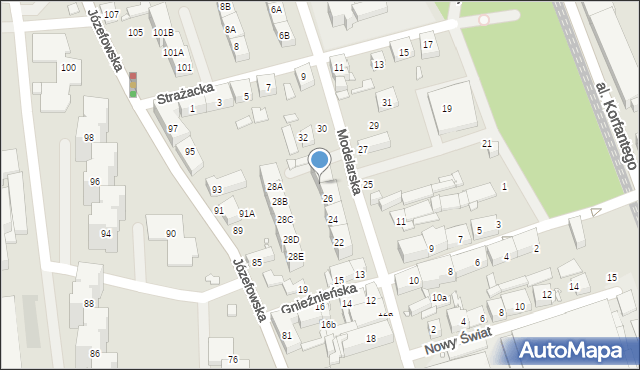 Katowice, Modelarska, 28, mapa Katowic