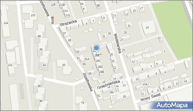 Katowice, Modelarska, 28B, mapa Katowic