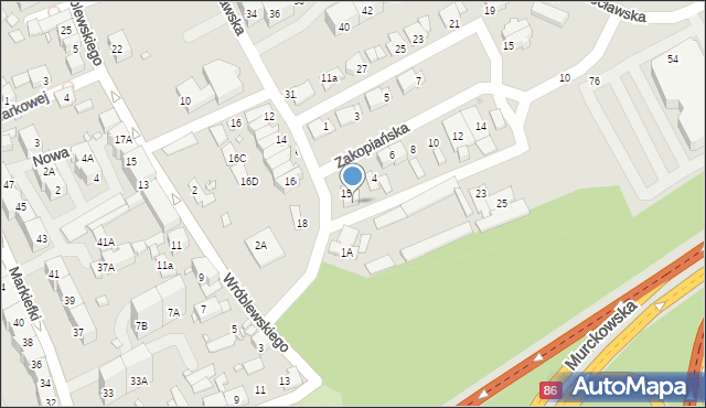 Katowice, Morawska, 17, mapa Katowic