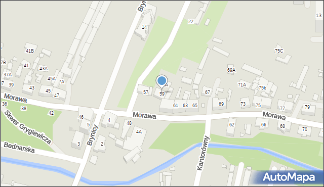 Katowice, Morawa, 59, mapa Katowic