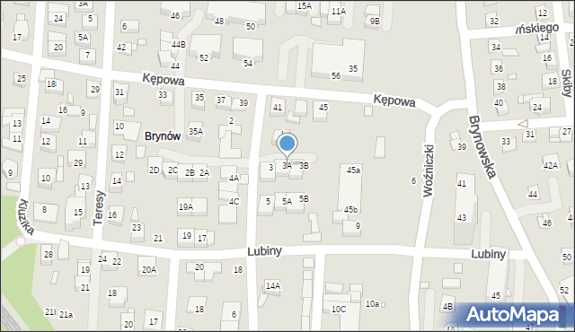 Katowice, Modrzejewskiej Heleny, 3A, mapa Katowic