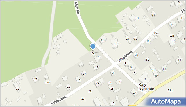 Kąty Rybackie, Morska, 5A, mapa Kąty Rybackie