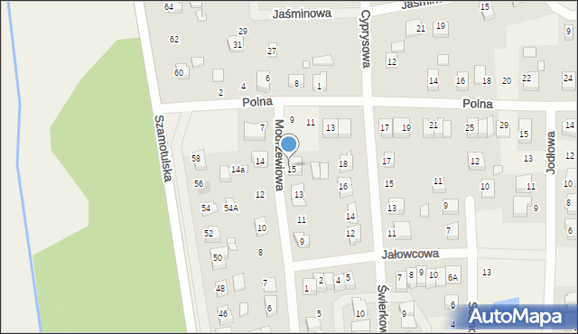 Kaźmierz, Modrzewiowa, 16, mapa Kaźmierz