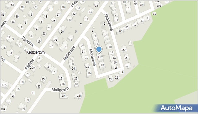 Kędzierzyn-Koźle, Morelowa, 11, mapa Kędzierzyna-Koźle