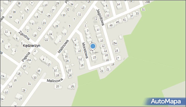 Kędzierzyn-Koźle, Morelowa, 13, mapa Kędzierzyna-Koźle