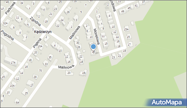 Kędzierzyn-Koźle, Morelowa, 18, mapa Kędzierzyna-Koźle