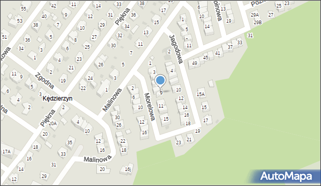 Kędzierzyn-Koźle, Morelowa, 9, mapa Kędzierzyna-Koźle